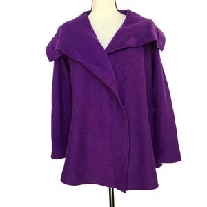 Chico's Purple Wool Knit Jacket Size 0